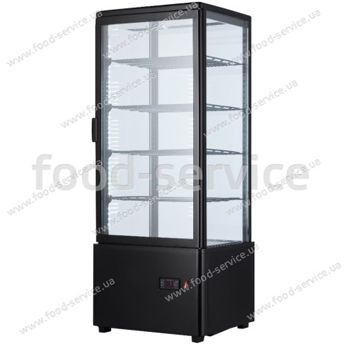 Шкаф-витрина холодильный EWT ​​INOX RT98B black